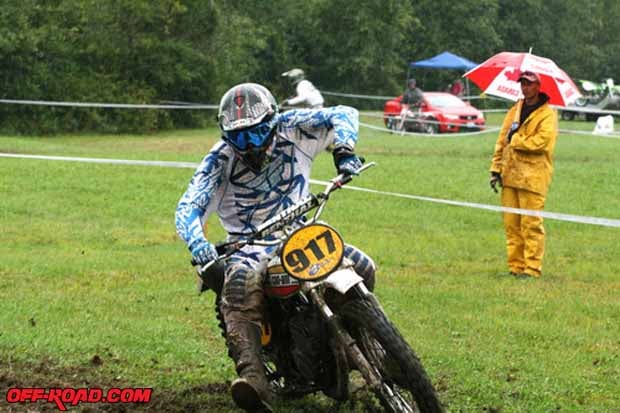 Ormstown, Canadas premier vintage dirt bike event. The Can-Am was competitive with the bigger bikes on the old-school natural terrain of the Ormstown motocross track. Photo by Angie Parker