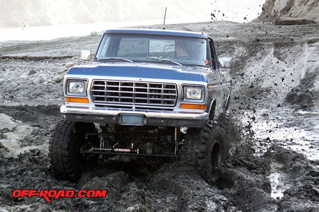 Project Retro F-350 playing in the mud at Azusa Canyon, CA.