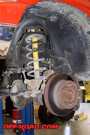 The Dodge Ram 2500/3500 3rd Gen. front suspension consists of coil springs, shocks and upper and lower control arms on each side. This design is an improvement from the earlier leaf spring suspension found on pre-1998 Dodge trucks.