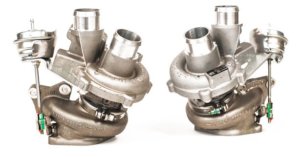 Above is an example of the twin-scroll turbo used on 2011+ 3.5L V6 Ecoboost (Borg Warner/Borla).