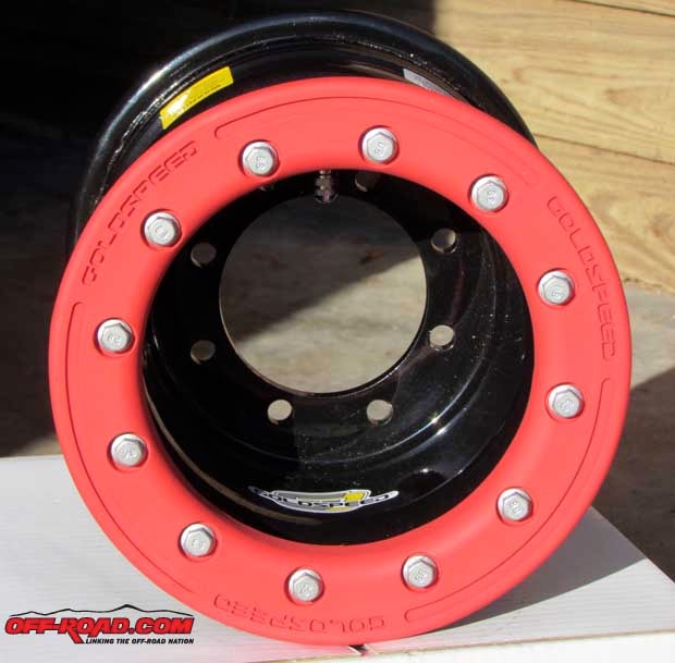 Goldspeed's colored beadlock rings are an inexpensive way to dress up your wheels, and they fit not only the Goldspeed wheel but also the DWT beadlock. 