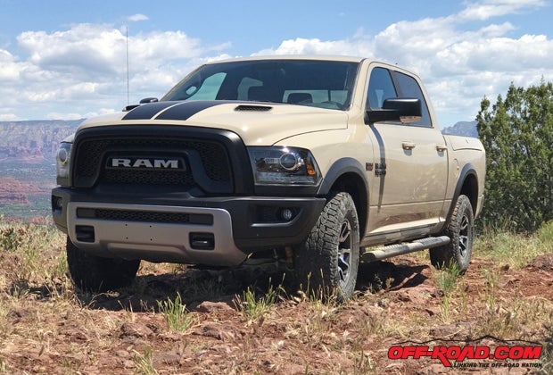 Although we didn't get behind the wheel of one, there were two Ram Rebels onhand during our drive. 