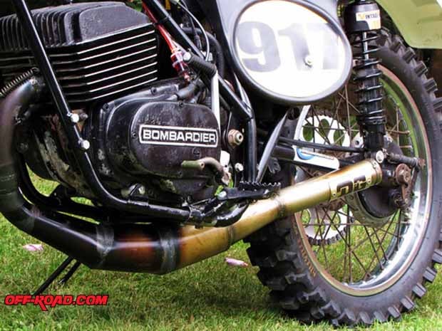 Nothing says vintage motocross quite like a hand-built low pipe!