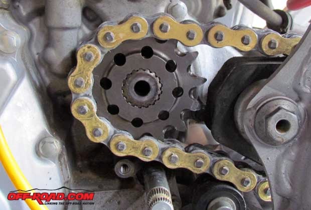 Renthal uses a method called case hardening to improve the durability and longevity of their Ultralite countershaft sprockets.