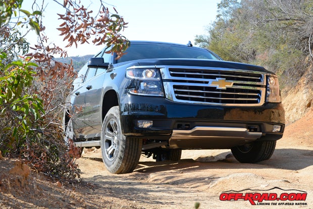 Our Suburban LT is equipped with an upgraded two-speed transfer case that features a setting for 4WD Low. 