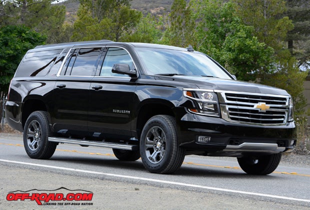 Fortunately the Suburban can tackle off-road terrain without sacrificing its on-road handling. 